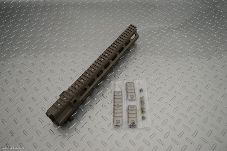 HK 416 CAG Long Geissele Style Rail Foregrip Handguard Tan - Black