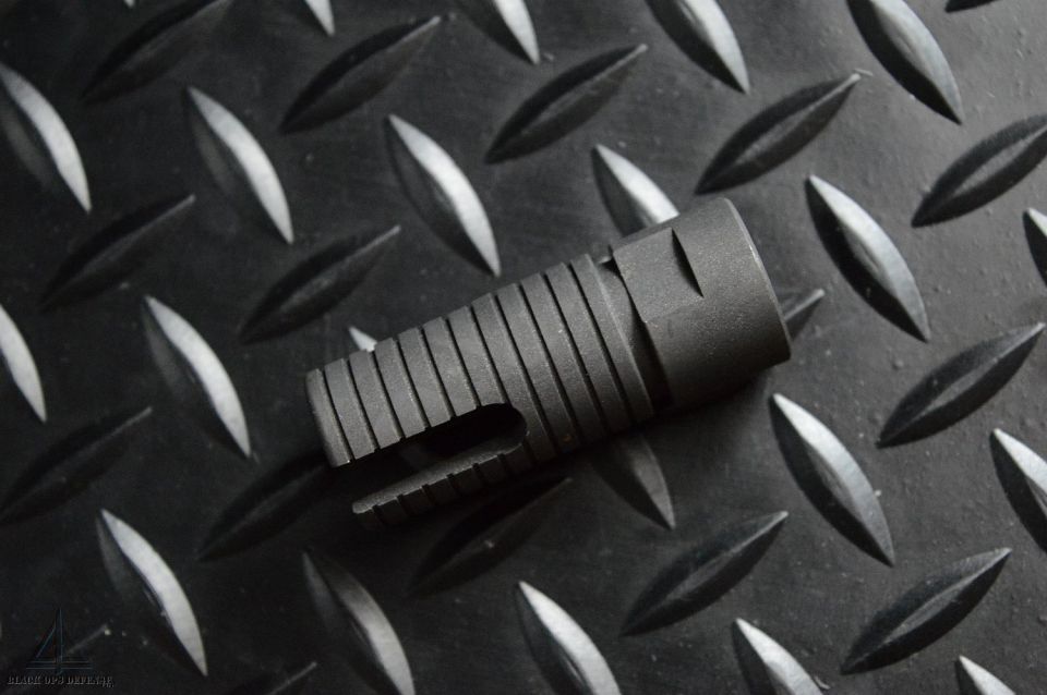 HK 416F Style Ribbed 3 Prong Flash Hider Clone - Black Ops Defense