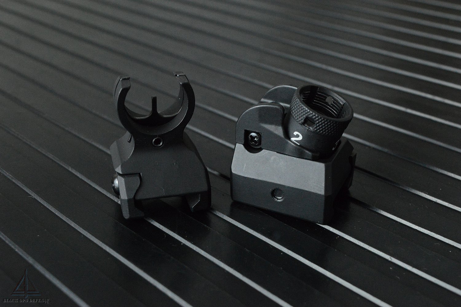 HK416 416D Style Front and Rear Sight Set - Black Ops Defense