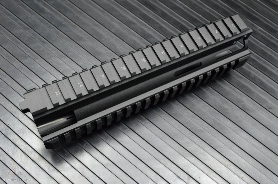 HK 417 417D Style Short Quad Rail Foregrip Handguard N/S Gas Block