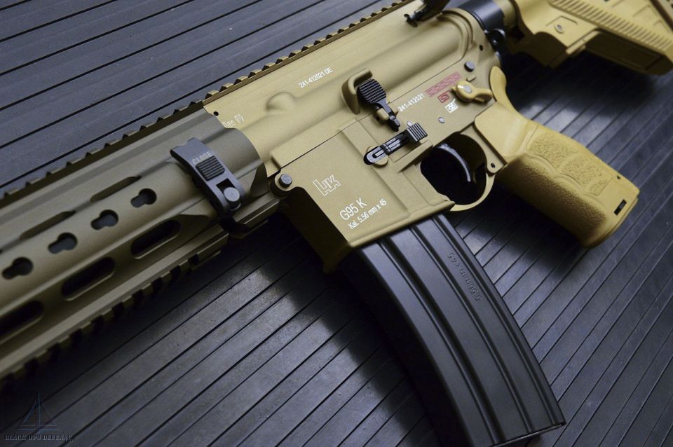HK G95K (416A7 Long) Tan/RAL8000 MR556A4 Conversion Preorder