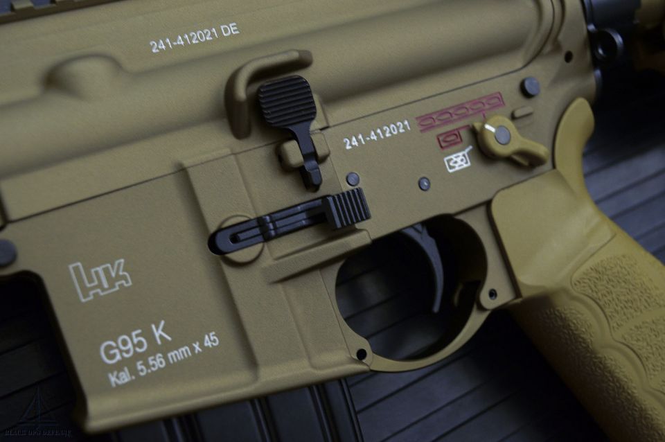 HK G95K (416A7 Long) Tan/RAL8000 MR556A4 Conversion Preorder