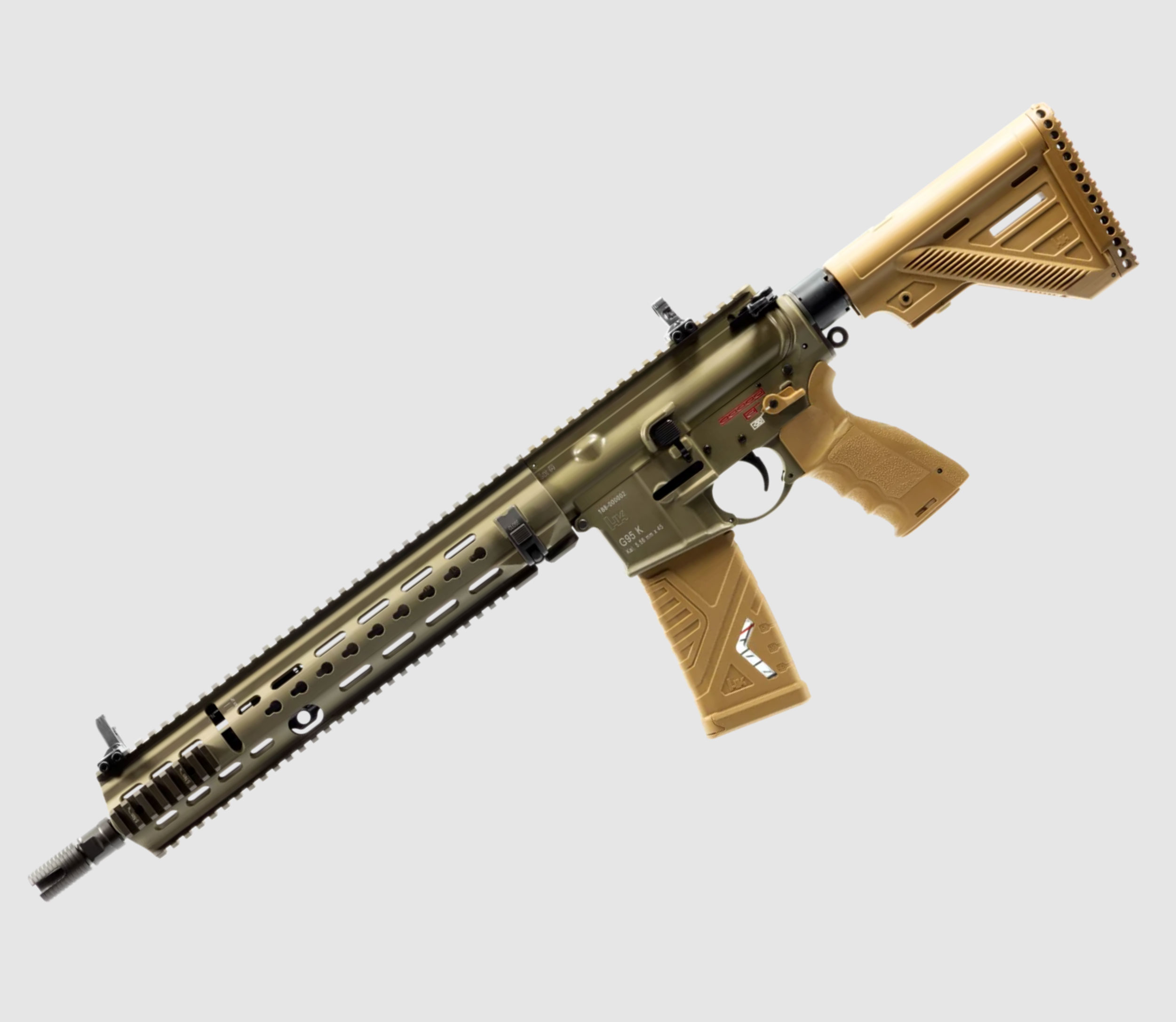 HK G95K (416A7 Long) Tan/RAL8000 MR556A4 Conversion Preorder