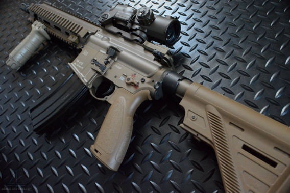 HK 416A5 Tan/RAL8000 Clone Rifle - Black Ops Defense