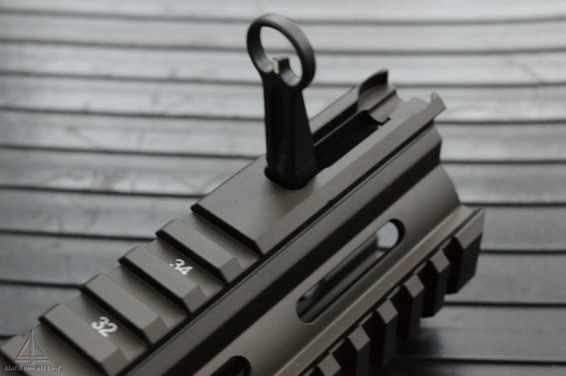 HK 416A5 Style Quad Rail Foregrip Handguard Dark RAL8000 - Image 5