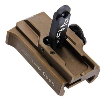 HK Style QD Flip-up Rear Sight 416A5 A7 G28 417 - Black Ops Defense